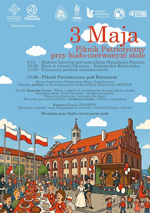 Piknik Patriotyczny przy biało-czerwonym stole